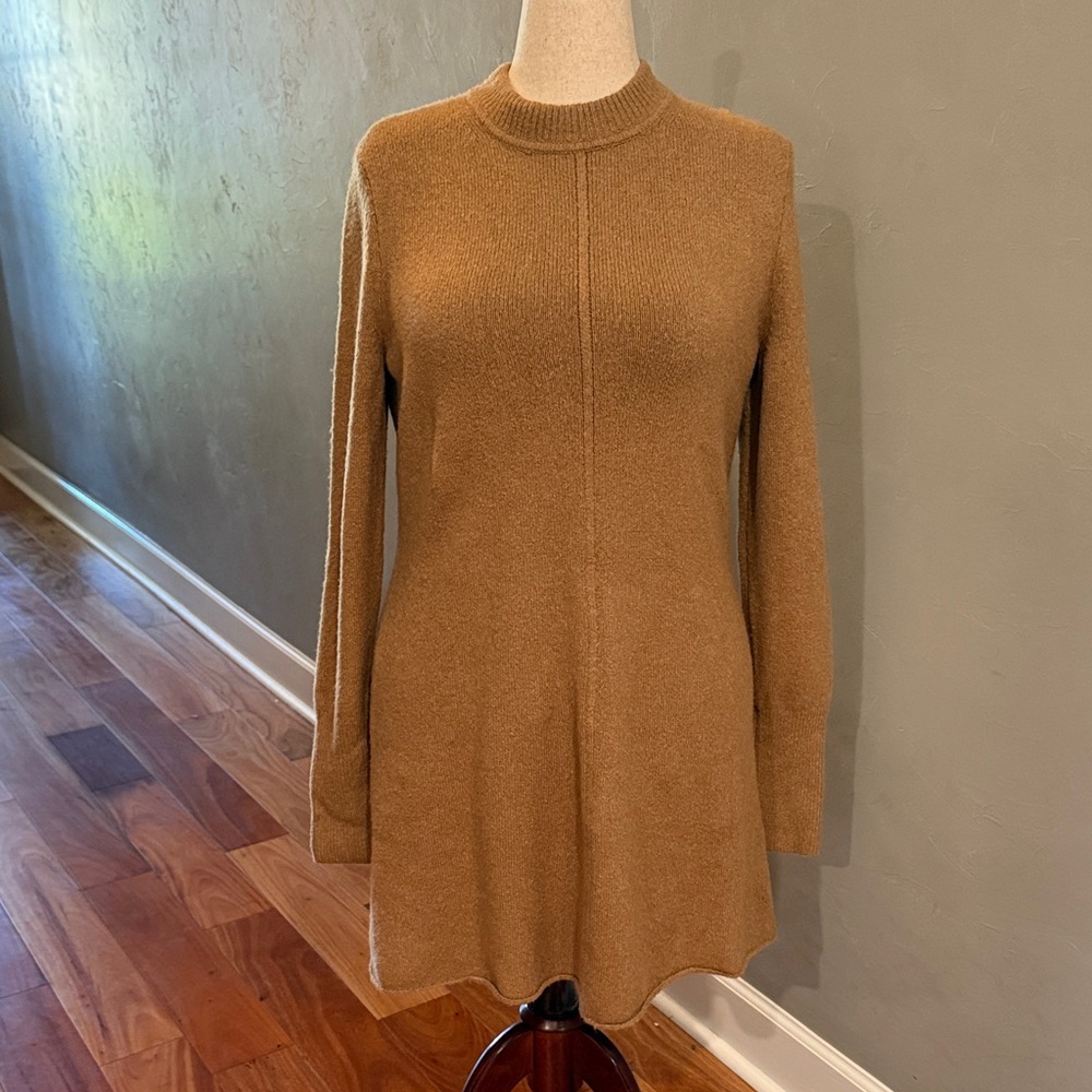NWT Madewell Long Sleeve Tan Sweater Dress